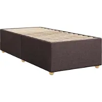 Syfax Cadre de lit sans matelas marron foncé 90x190 cm tissu