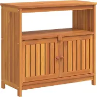 Syfax Table console de jardin 80x35x75 cm bois massif d'acacia
