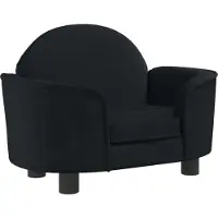 Syfax Lit pour chien noir 66x40x45 cm velours