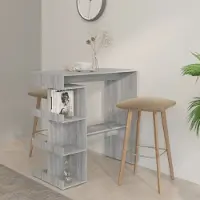 Prolenta Maison Exclusive - Table de bar avec étagère Gris Sonoma 100x50x101,5 cm