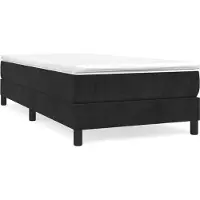 vidaXL Lit boxspring avec matelas noir 80x200 cm velours