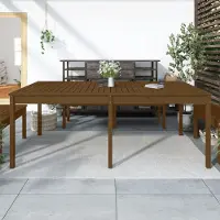 Prolenta Maison Exclusive - Table de jardin brun miel 203,5x100x76 cm Bois massif Pin