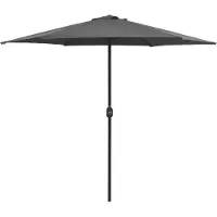 Prolenta Maison Exclusive - Parasol avec mât en aluminium, dimensions 270x246 cm, couleur anthracite