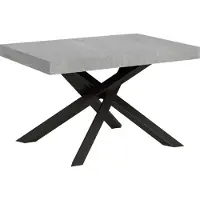 Itamoby Table Extensible 90X140/244 Cm Volantis Cemento Structure Anthracite