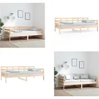 vidaXL Lit de jour en pin massif 90x190 cm - Lit de jour - Lits de jour - Lit de jour en bois - Lit de jour en bois massif