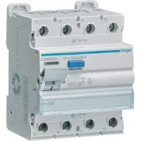 Hager CDA663D Disjoncteur différentiel 4P 10kA 63A 30mA typeA (CDA663D)