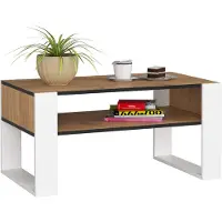 Akord Table Basse Domi Chêne Craft/Blanc 92X53X45