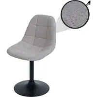 Mendler Chaise de salle à manger HWC-A60, chaise de cuisine chaise pivotante, acier MVG tissu/textile bouclé (450g/m²) taupe