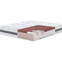 11.11 SRLS Le matelas double White Stone 165x220 en mousse à mémoire de forme, antibactérien, anti-acarien, anti-allergique. | Hauteur 27 cm | Fabriqué en Italie