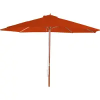 Mendler Parasol Florida, Parasol De Marché, Ø 3,5m Polyester/Bois 7kg Terre-Cuite
