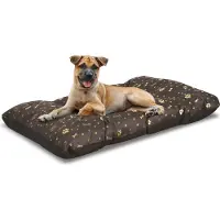 AIO Factory Coussin pour lit de chien PRESTIGE 80x60 cm imperméable os doré
