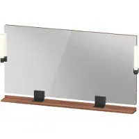 Duravit Sivida miroir, noir diamant mat, 1330x36x650mm, éclairage à poser, interrupteur à détecteur, raccordement au réseau, SV74250BD790000