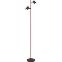 Globo Lighting Lampadaire métal bronze mat, 2x GU10 LED