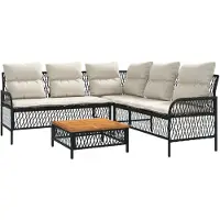 vidaXL Ensemble de salon de jardin 2 pièces avec coussins Noir Poly Rattan
