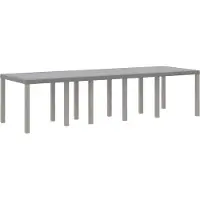vidaXL Table de jardin gris clair 300 x 100 x 73 cm Poly-Rattan