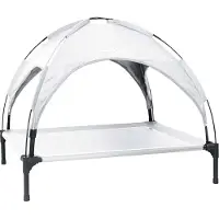 Syfax Lit pour Chien Gris Argenté 104 x 86 x 84,5 cm Acier