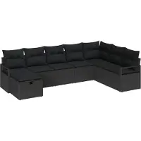 Syfax Ensemble de Canapés avec coussin 6 pcs polyrotin