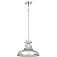 QUOIZEL Emery lampe suspendue argent QZ-EMERY-P-M-IS