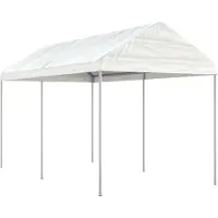 Syfax Belvédère avec toit blanc 4,46x2,28x2,69 m polyéthylène