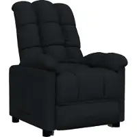 Syfax Fauteuil relax noir tissu
