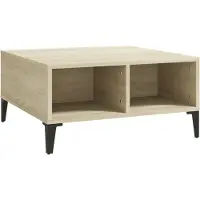 Syfax Table basse chêne sonoma 60x60x30 cm bois d'ingénierie