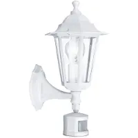 Eglo 22464 LATERNA 5 E27 Applique murale/plafonnier d'extérieur Capteur blanc IP44