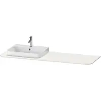 Duravit Console Happy D.2 Plus, 1600x550 mm, 1 découpe à gauche, pour meuble sous-lavabo HP4944, HP4963, HP4973, HP031HL3939