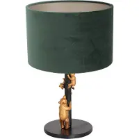 Steinhauer Lampe de table design Animaux avec du velours vert