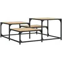 Syfax Table basse chêne sonoma 87,5x87,5x40 cm bois d'ingénierie