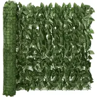 The Living Store Brise-Vue Balcon avec Feuilles Vert Foncé 500x75 cm