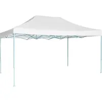 Syfax Tente de réception pliable 3x4,5 m Blanc