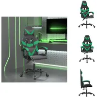 vidaXL Chaise de jeu noir et vert similicuir - Fauteuil de jeu