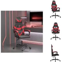 vidaXL Chaise de jeu noir et rouge similicuir - Fauteuil de jeu