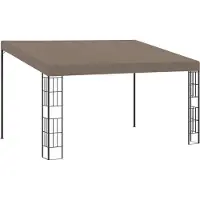 Syfax Belvédère mural 4x3 m Taupe Tissu