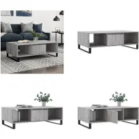 vidaXL Table basse Gris Sonoma 104x60x35 cm Bois composite - Table basse - Tables basses - Table basse