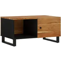 Syfax Table basse 80x50x40 cm Bois d'acacia solide et d'ingénierie