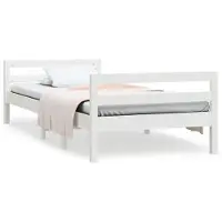 Syfax Cadre de lit sans matelas blanc 90x200 cm bois de pin massif