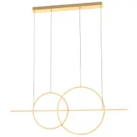 Zuma Line Suspension LED CHOLET, or français, 34 W, 2890 lm, métal, dimensions : 150 x 110 x 8 cm, IP20,