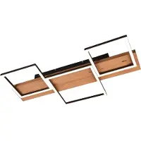 TRIO HARPER plafonnier LED encastré moderne noir 622910332