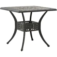 Syfax Table de jardin bronze 80x80x75 cm aluminium coulé