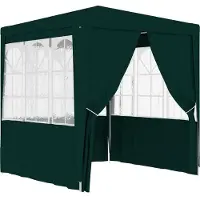 Syfax Tente de réception avec parois latérales 2,5x2,5 m Vert 90 g/m²