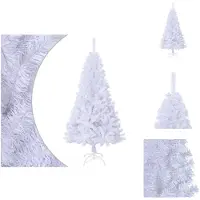 vidaXL Arbre de Noël artificiel avec branches épaisses blanc 150 cm PVC - Sapins de Noël
