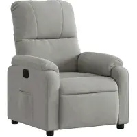 Syfax Fauteuil inclinable gris clair tissu microfibre