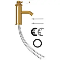 Syfax Robinet de lavabo de salle de bain Doré 130x180 mm