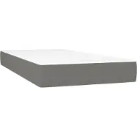 Syfax Matelas de lit à ressorts ensachés fermeté moyenne Gris foncé 90x200x20cm Tissu