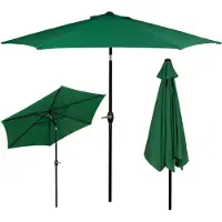 Springos Parasol de jardin Parasol avec fonction de basculement Système de manivelle Protection solaire terrasse jardin 235 x 260 cm