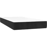 Syfax Matelas de lit à ressorts ensachés fermeté moyenne noir 80x210x20 cm velours