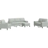 Syfax Ensemble de canapés 4 pcs et coussins et traversins velours