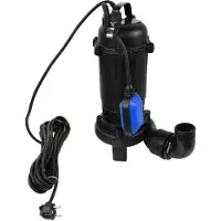 GEKO Pompe à boues pour puits et fosses septiques avec flotteur et couteau de coupe, 750 W, G81423