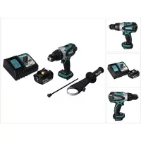 Makita DHP 458 RF1 Perceuse-visseuse à percussion sans fil 18 V 91 Nm + 1x Batterie 3,0 Ah + Chargeur
